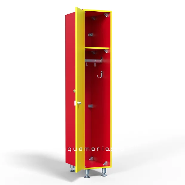 Шкаф 1:1 ЛДСП 350x500x1850 мм Красный китайский/Цитрусовый жёлтый