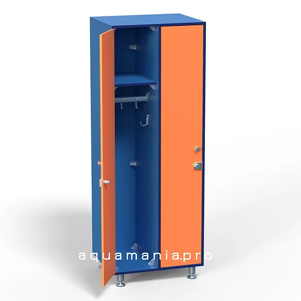 Шкаф 2:1 ЛДСП 800x500x1850 мм Альпийское озеро/Карамель нюд