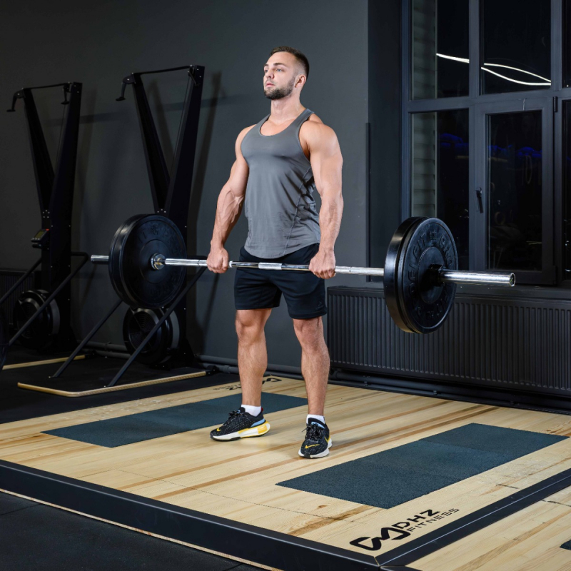 Гриф для штанги олимпийский 2200 мм (до 500 кг, замки-пружины) D50 мм PROFI-FIT