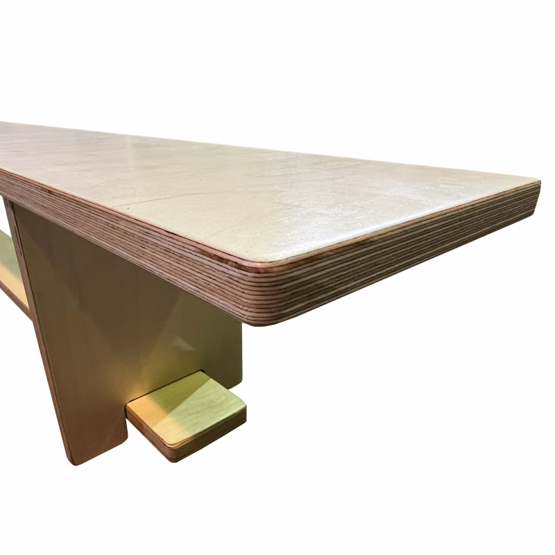 Скамья гимнастическая фанерная на фанерных ножках 2.4 м ZAVODSPORTA