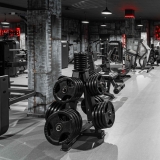 Диск обрезиненный (три хвата, черный) D51 мм PROFI-FIT 15 кг