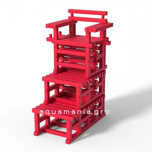 Судейский / тренерский стул 700х1000х1200 мм усиленный красный