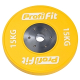 Диск профессиональный обрезиненный HARD цветной D51 мм PROFI-FIT 15 кг