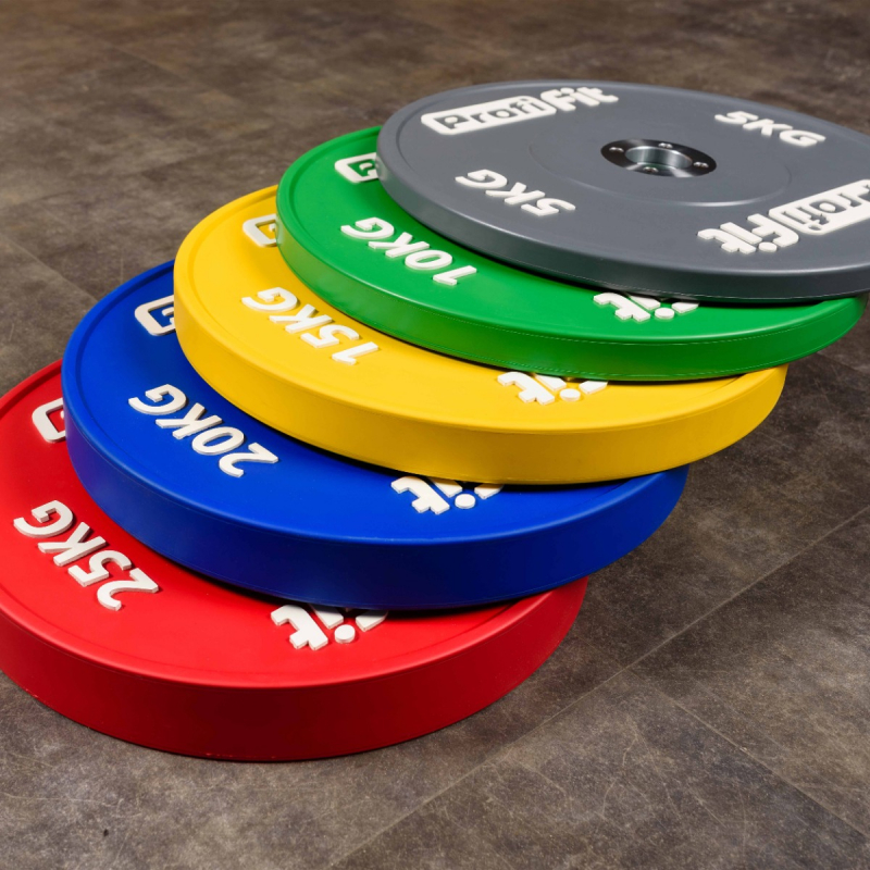 Диск профессиональный обрезиненный HARD цветной D51 мм PROFI-FIT 15 кг