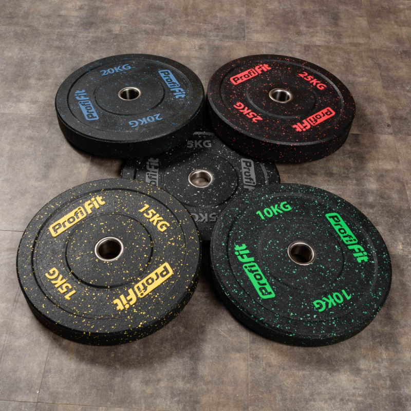 Диск для штанги HI-TEMP с цветными вкраплениями D51 мм PROFI-FIT 5 кг