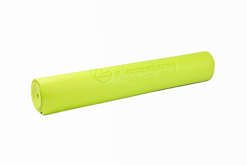 Коврик для фитнеса и йоги Larsen PVC р173х61х0.4см лайм