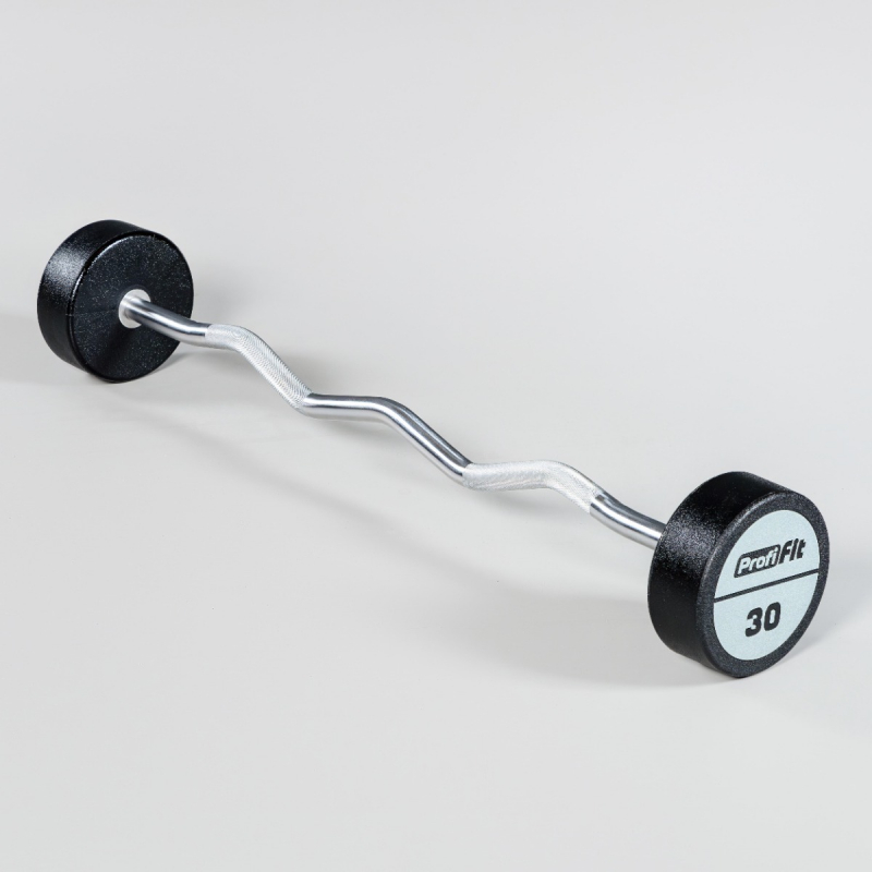 Набор изогнутых полиуретановых штанг LEVEL (шаг 5 кг, 5 шт) PROFI-FIT 10-30 кг