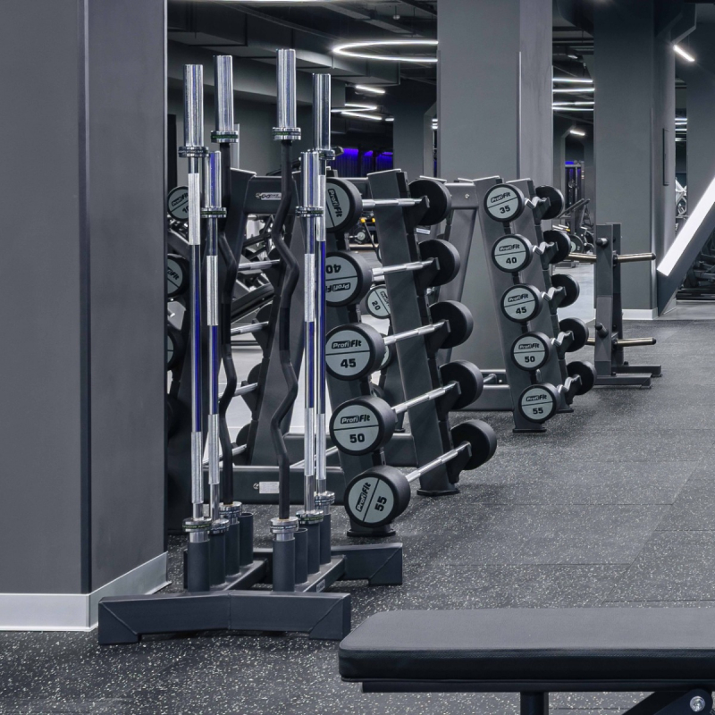 Набор изогнутых полиуретановых штанг LEVEL (шаг 5 кг, 5 шт) PROFI-FIT 35-55 кг