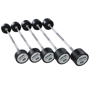 Набор прямых полиуретановых штанг (шаг 5 кг, 5 шт) PROFI-FIT 35-55 кг