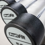 Набор прямых полиуретановых штанг (шаг 5 кг, 5 шт) PROFI-FIT 35-55 кг