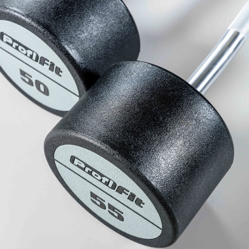 Набор изогнутых полиуретановых штанг LEVEL (шаг 5 кг, 5 шт) PROFI-FIT 35-55 кг