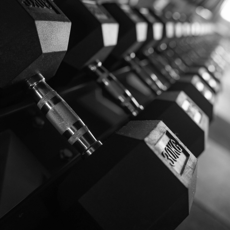 Гантель гексагональная обрезиненная PROFI-FIT 30 кг