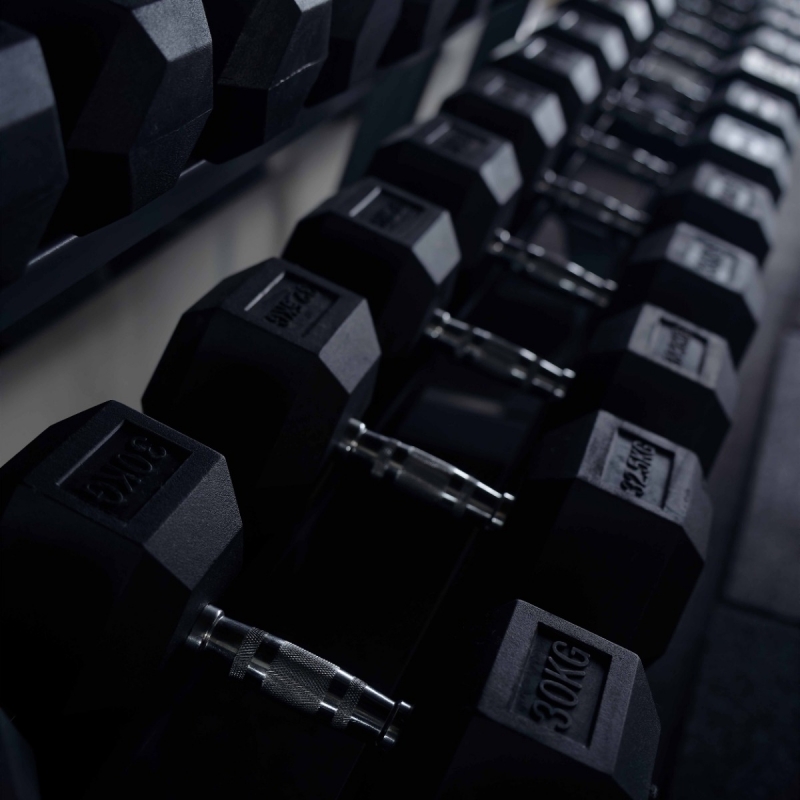 Гантель гексагональная обрезиненная PROFI-FIT 37.5 кг