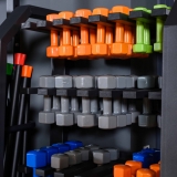 Гантель в виниловой оболочке, шестигранник PROFI-FIT 3 кг, серая