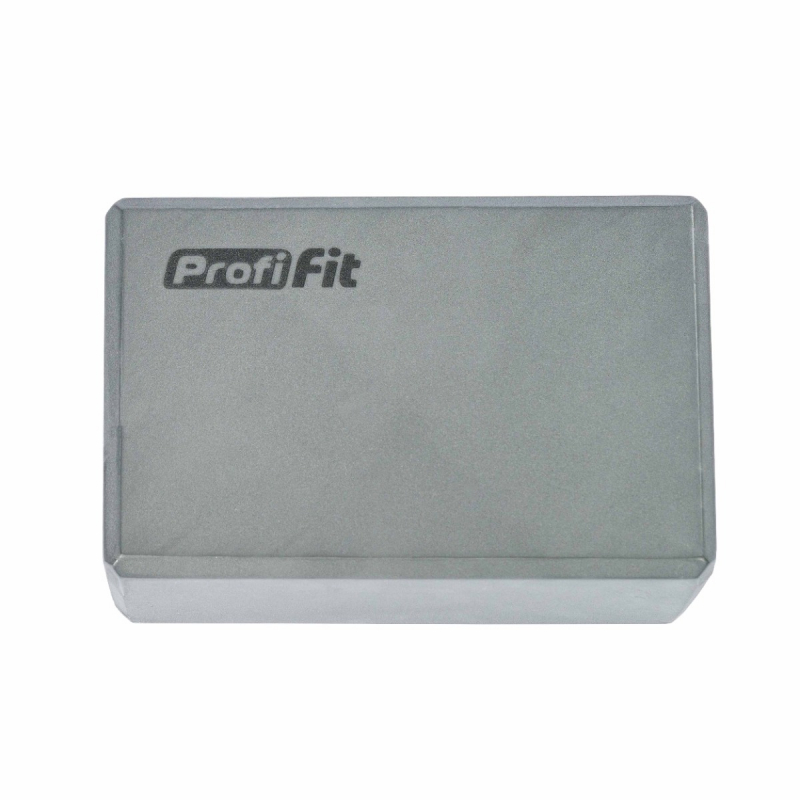Блок для йоги серый PROFI-FIT