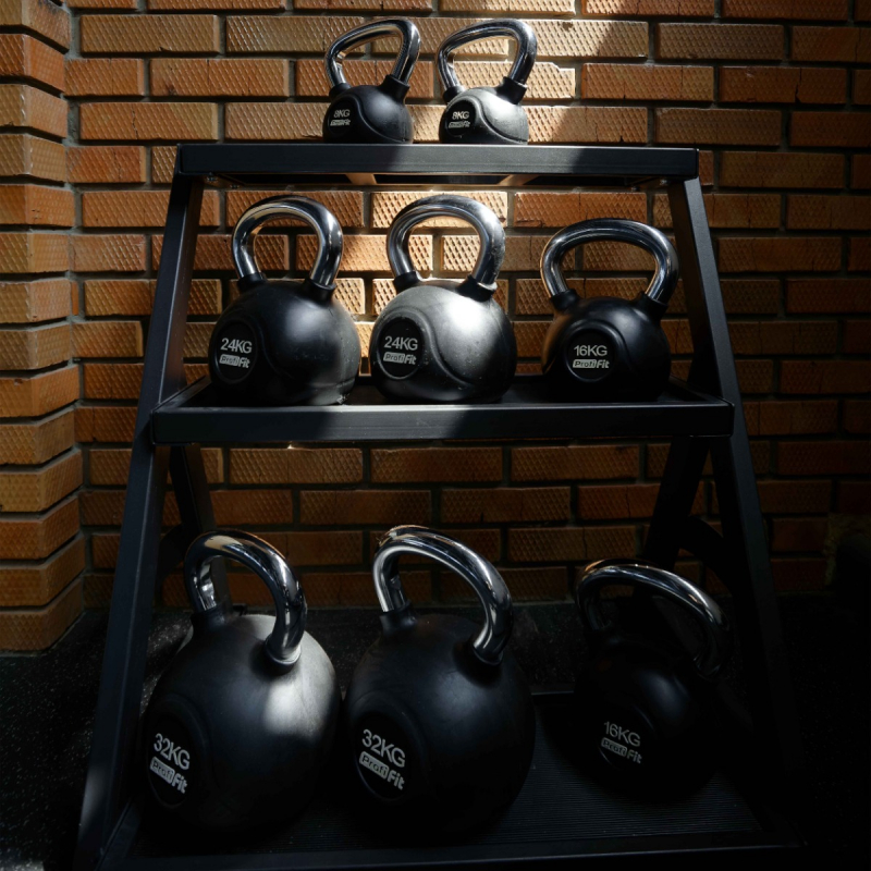 Гиря обрезиненная с хромированной ручкой PROFI-FIT 8 кг