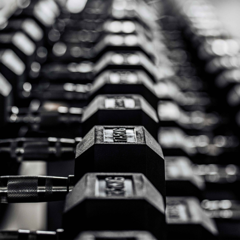 Гантель гексагональная обрезиненная PROFI-FIT 15 кг