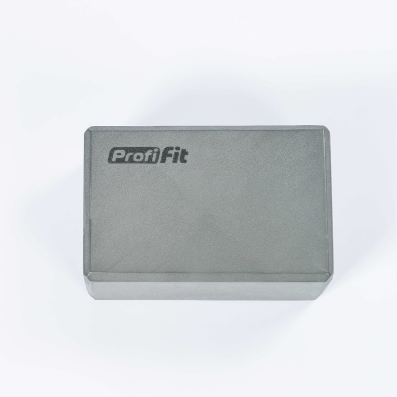 Блок для йоги серый PROFI-FIT