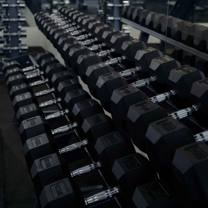 Гантель гексагональная обрезиненная PROFI-FIT 27.5 кг