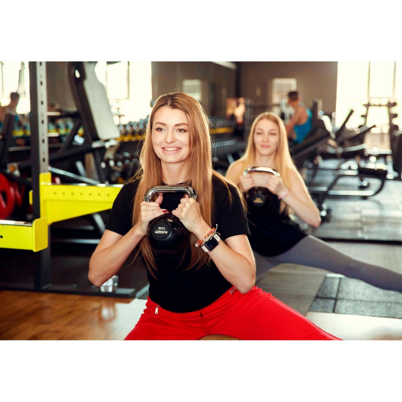 Гиря обрезиненная с хромированной ручкой PROFI-FIT 8 кг