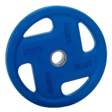 Диск обрезиненный (четыре хвата, цветной) D51 мм PROFI-FIT 20 кг