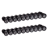 Гантельный ряд профессиональный (шаг 2.5 кг, 10 пар) PROFI-FIT 27.5-50 кг