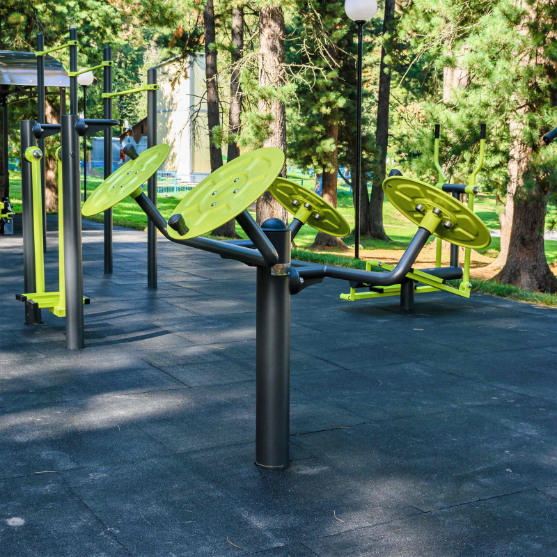 Уличный тренажер для мышц плечевого пояса (большие тарелки) ZAVODSPORTA S-1002