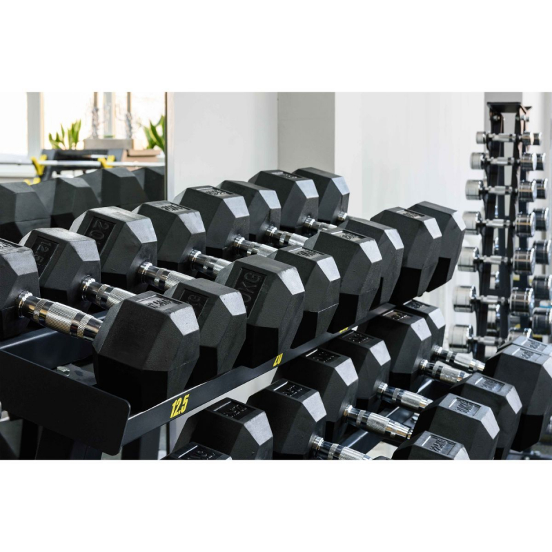 Гантель гексагональная обрезиненная PROFI-FIT 17.5 кг