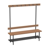 Скамья для раздевалок с вешалкой (односторонняя) 1.5 м ZAVODSPORTA