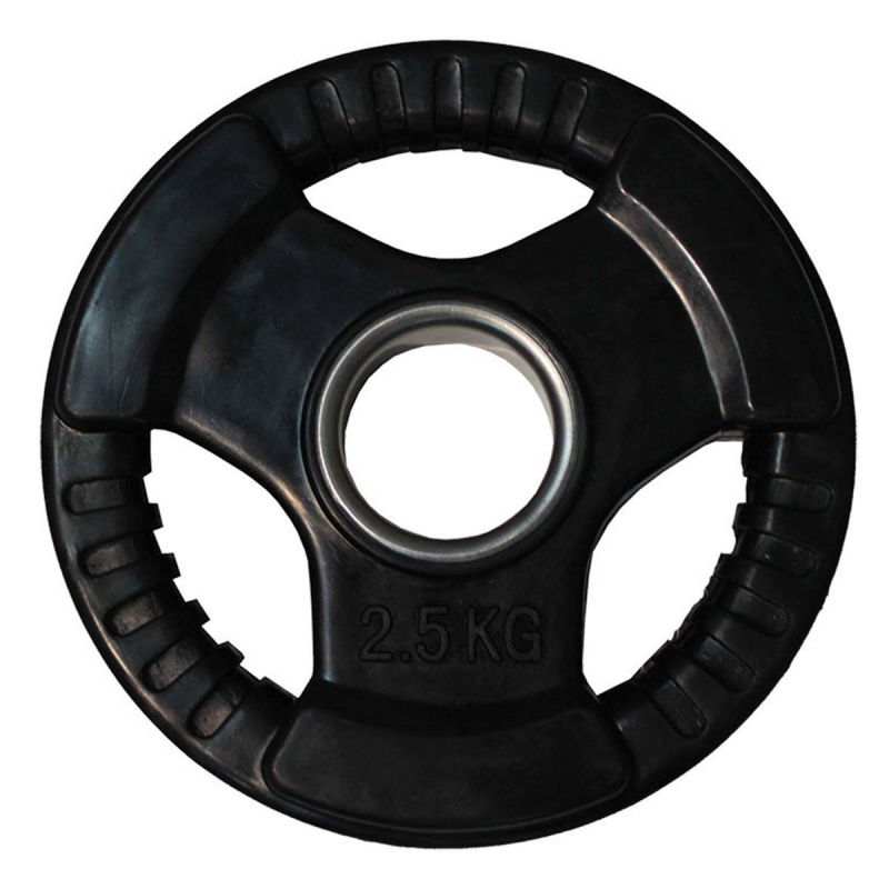 Диск обрезиненный 3 HANDLE черный D51 мм PROFI-FIT 2.5 кг