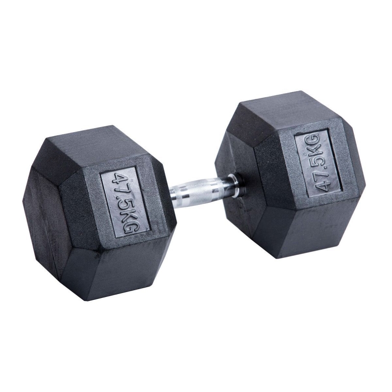 Гантель гексагональная обрезиненная PROFI-FIT 47.5 кг