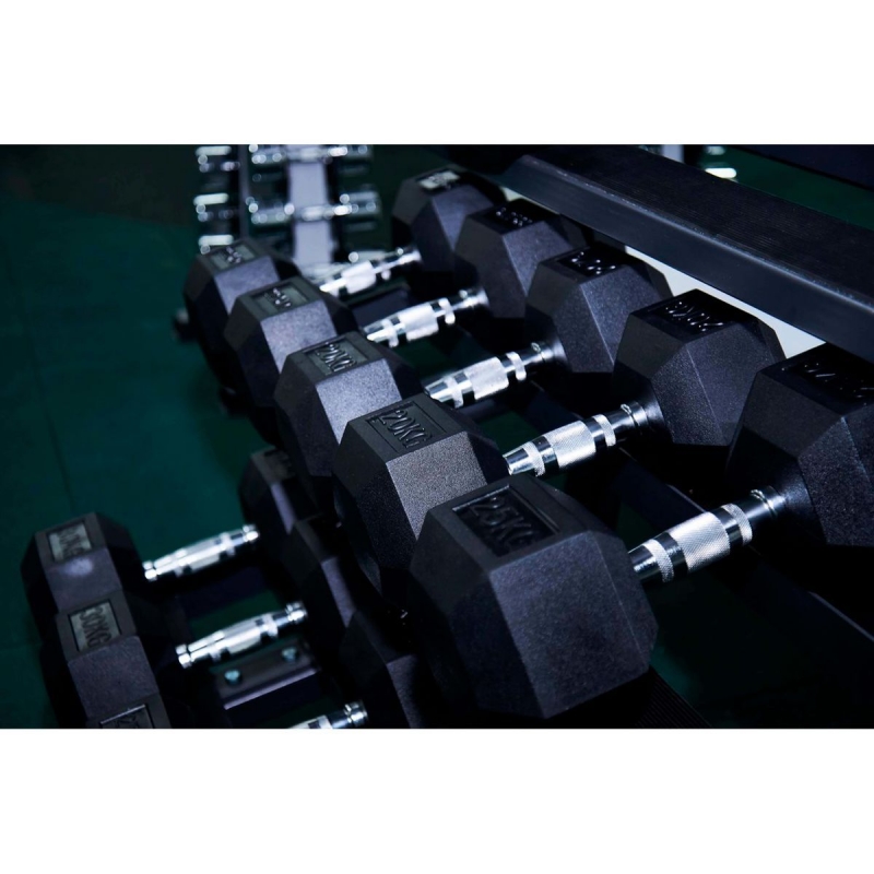 Гантель гексагональная обрезиненная PROFI-FIT 8 кг