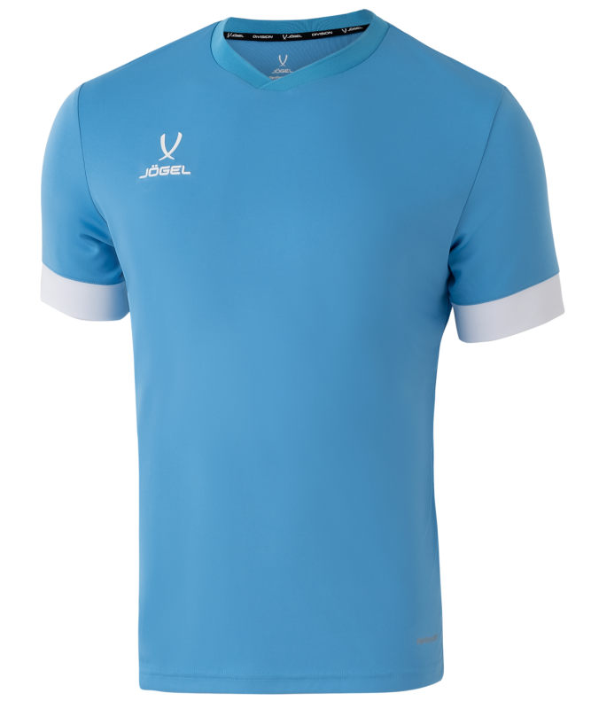 Футболка игровая DIVISION PerFormDRY Union Jersey, голубой/белый/белый, Jögel УТ-00020590