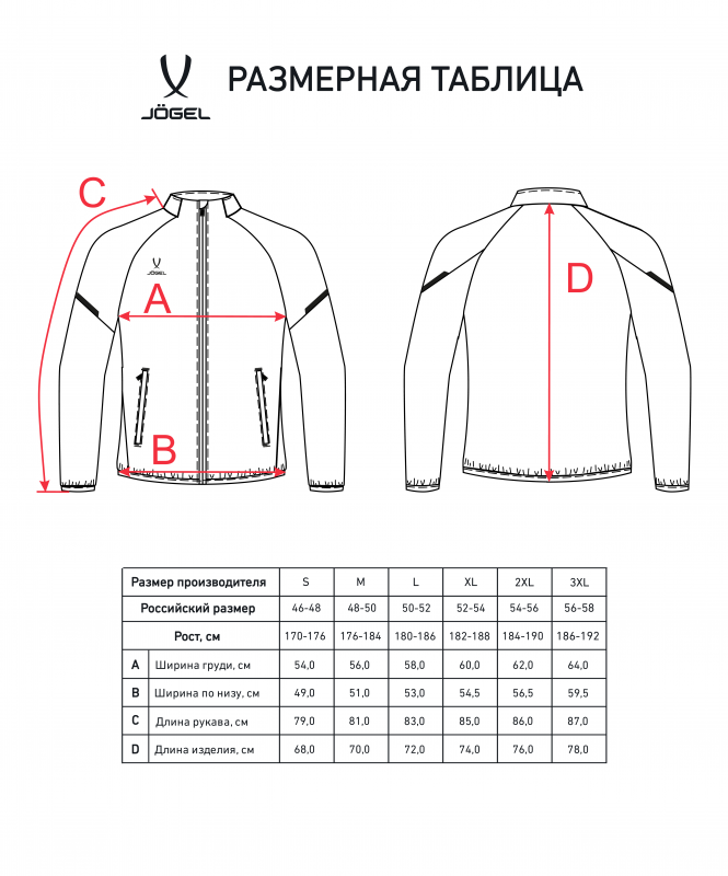 Куртка спортивная CAMP 2 Lined Jacket, темно-синий, размер L, Jögel ЦБ-00003440