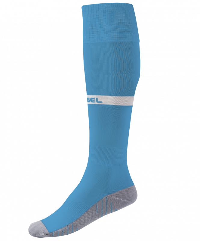 Гетры футбольные CAMP ADVANCED SOCKS, голубой/белый, размер 43-45, Jögel ЦБ-00001341