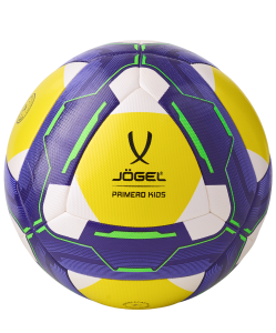 Мяч футбольный Primero Kids, №4, белый/фиолетовый/желтый, Jögel