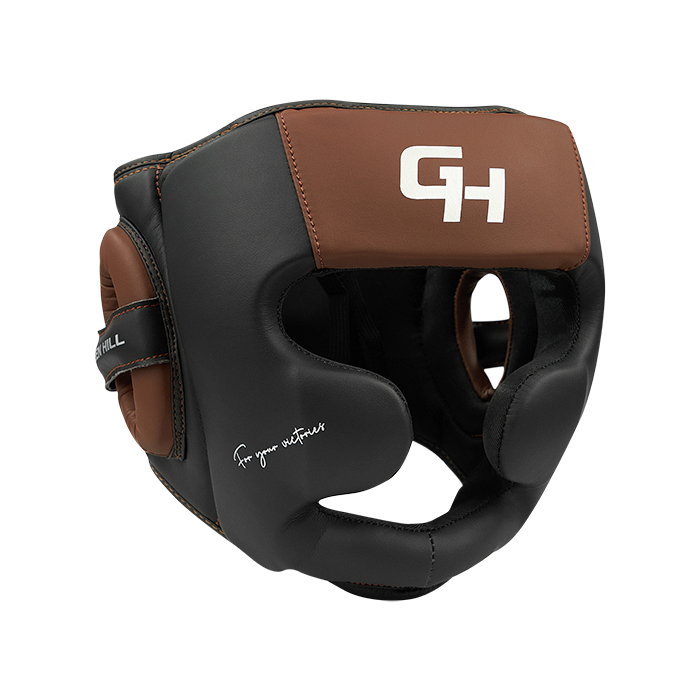 Боксерский шлем Force Full Face KK Чёрно-коричневый Green Hill CNHGKF-980 S