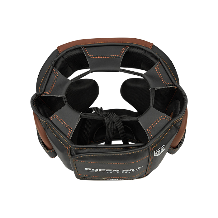 Боксерский шлем Force Full Face KK Чёрно-коричневый Green Hill CNHGKF-980 S