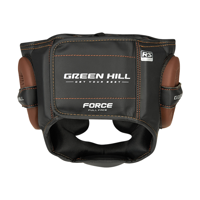 Боксерский шлем Force Full Face KK Чёрно-коричневый Green Hill CNHGKF-980 S
