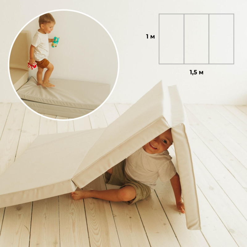 Мат (мягкий щит) Romana 1000*1500*60, в 3 сложения (желтый)