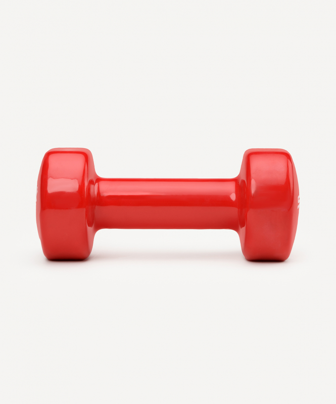 Гантель виниловая DB-101 3 кг, красный, Starfit ЦБ-00001450