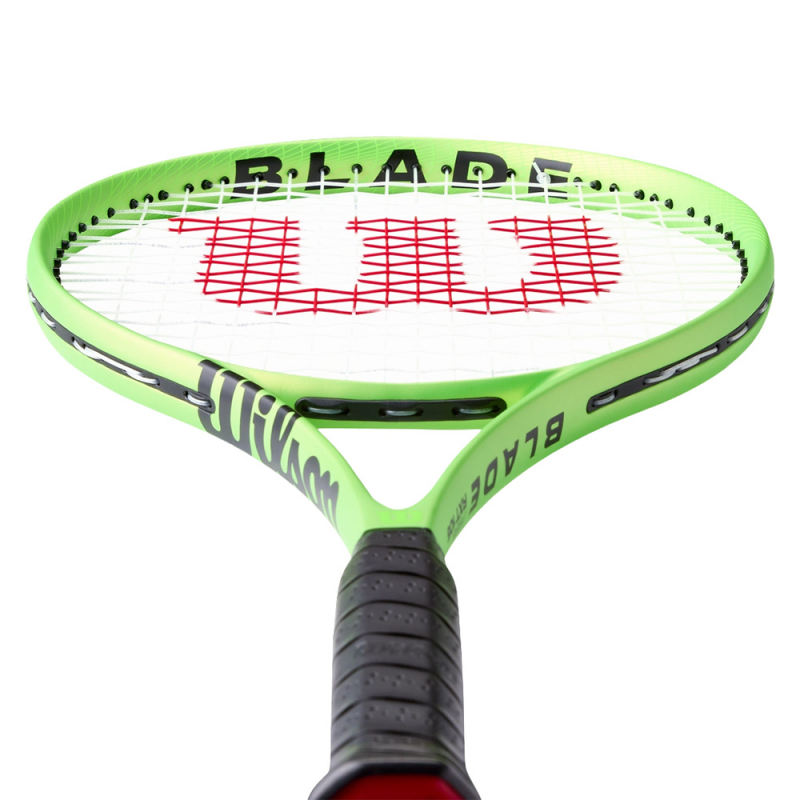 Ракетка б/т Wilson Blade Feel 105, арт.WR197710U2, для любителей, графит, со струнами, зеленый