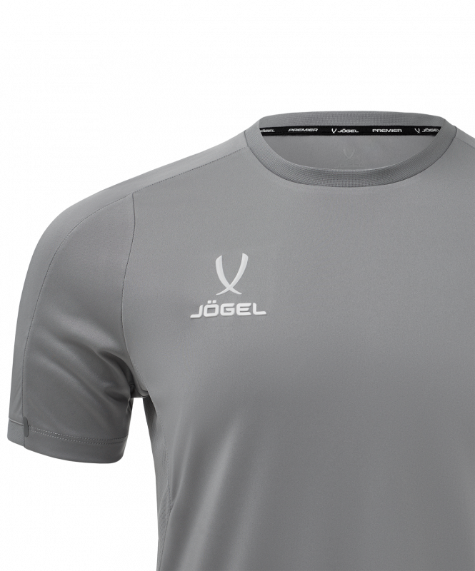 Футболка тренировочная JÖGEL PREMIER PerFormDRY Training Poly Tee, серый, размер XL ЦБ-00004871