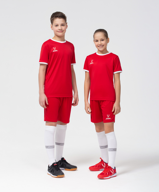 Шорты игровые CAMP Classic Shorts, красный/белый, детский, размер YXS, Jögel УТ-00016208
