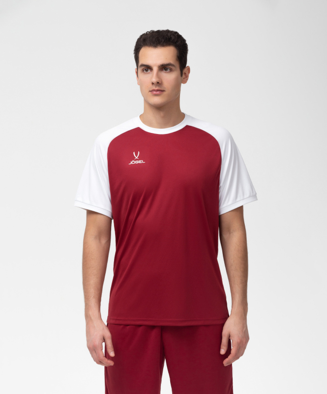 Футболка игровая JOGEL CAMP Reglan Jersey, гранатовый/белый, размер XXXL УТ-00016183