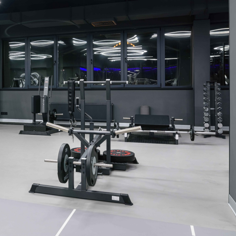 Приседания с поясом A607 DHZ Fitness