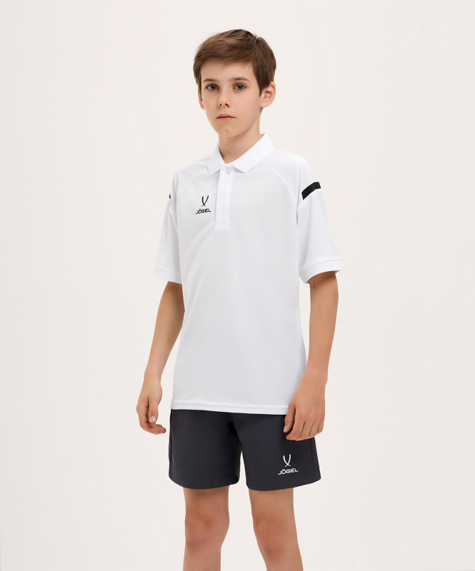 Поло JOGEL CAMP 2 Poly Polo, белый, детский, размер YXS ЦБ-00005716