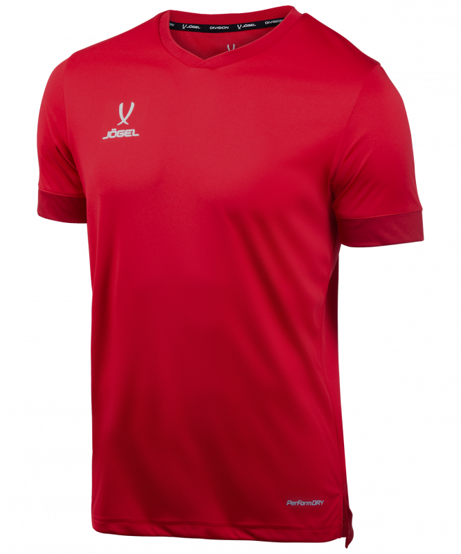 Футболка игровая DIVISION PerFormDRY Union Jersey, красный/ темно-красный/белый, Jögel УТ-00019006