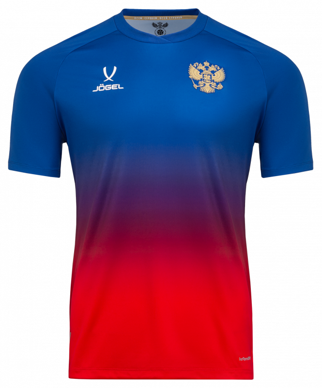Футболка разминочная JOGEL NATIONAL PerFormDRY Pre-Match Tee, сине-красный, размер XXL ЦБ-00003111