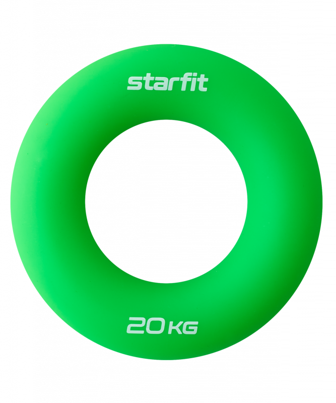 Эспандер кистевой ES-404 Кольцо, 20 кг, силикагель, зеленый, Starfit УТ-00019246